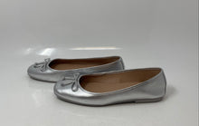 Load image into Gallery viewer, Cole Haan Womens Yara W31658 Silver Leather Slip-On Bow Ballet Flats Size 5.5B