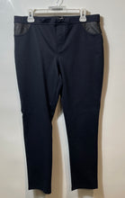 Load image into Gallery viewer, DKNY Jeans Womens Black Blue Flat Front Skinny Leg Ponte Pull-On Pants Size XL