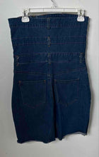 Load image into Gallery viewer, Denim Blvd Los Angeles Womens Blue Strapless Button Front Mini Dress Size Medium