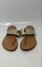 Load image into Gallery viewer, Joie A La Plage Womens Golden-Tone Leather Slip-On Thong Sandals Size 9.5