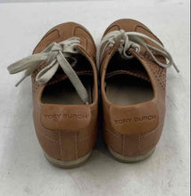 Load image into Gallery viewer, Authentic Tory Burch Womens Murphey Brown Leather Sneaker Shoes Size 7 M Damaged
