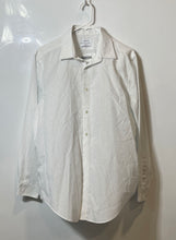 Load image into Gallery viewer, Calvin Klein Mens White Alphabet Print Long Sleeve Slim Fit Dress Shirt Size 16