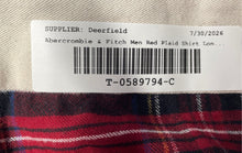 Load image into Gallery viewer, Abercrombie & Fitch Mens Red Plaid Long Sleeve Soft Flannel Button-Up Shirt Sz M