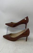 Load image into Gallery viewer, Nina New York Womens Brown Patent Leather Slip-On Pump Heels Size 8.5W