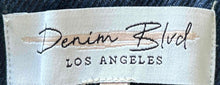 Load image into Gallery viewer, Denim Blvd Los Angeles Womens Blue Strapless Button Front Mini Dress Size Medium