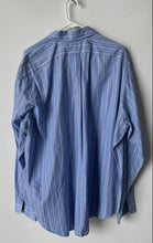 Load image into Gallery viewer, Ralph Lauren Mens Blue Striped Long Sleeve Classic Fit Button-Up Shirt Size XXL