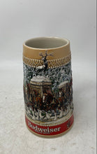 Load image into Gallery viewer, 1987 Anheuser-Busch Budweiser Collector Series C Holiday Ceramic Beer Stein Mug