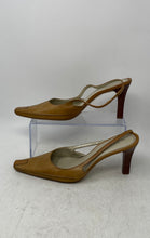 Load image into Gallery viewer, Unisa Womens Brown Square Toe Block Slingback Heels Size 8.5B
