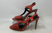 Load image into Gallery viewer, Coach Womens Izzy Q7083 Red Leather Stiletto Ankle Strap Heels Size 8B