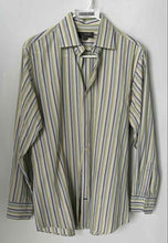 Load image into Gallery viewer, Banana Republic Mens Multicolor Striped Long Sleeve Dress Shirt Size S 14-14.5