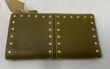 Load image into Gallery viewer, Michael Kors Womens Olive Green Leather Studded Continental Bifold Wallet W/ Tag