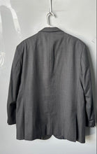 Load image into Gallery viewer, Linea Uomo Mens Gray Wool Long Sleeve Notch Lapel Two-Button Blazer Size 44R