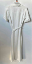 Load image into Gallery viewer, Zara Womens White Short Sleeve Collared Button Front Belted Shirt Dress Size S
