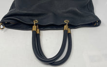 Load image into Gallery viewer, Authentic Marc By Marc Jacobs Womens Black Leather Zip Top Tote Bag Stained