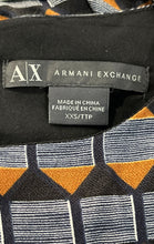 Load image into Gallery viewer, Armani Exchange Womens Multicolor Geometric Sleeveless Blouse Top Size XXS