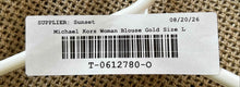 Load image into Gallery viewer, Michael Kors Womens Gold Long Sleeve Pullover Sweater Size Large