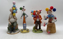 Load image into Gallery viewer, Assorted Lot Of 4 Multicolor Collectible Mixed Balloon Clown Figurines
