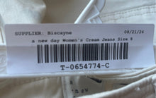 Load image into Gallery viewer, A New Day Womens Cream Flat Front Pockets Straight Leg Cargo Pants Size 8
