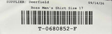 Load image into Gallery viewer, Hugo Boss Mens Purple Cotton Long Sleeve Sharp Fit Collared Dress Shirt Size 17