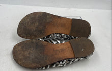 Load image into Gallery viewer, Authentic Tory Burch Womens Killian Silver Flat Huarache Strappy Sandals Size 6M