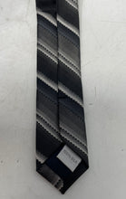 Load image into Gallery viewer, Pierre Cardin Mens Gray Striped Silk Adjustable Formal Pointed Tie One Size