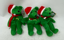 Load image into Gallery viewer, 1998 Salvino's Bamm Beano's MLB Green Christmas Plush Bears Toys Set 6 Pcs