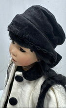 Load image into Gallery viewer, Black Hair Open Eyes Agnes Y Choi Porcelain Doll In Multicolor Outfits With Hat