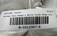 Load image into Gallery viewer, Michael Kors Womens White Black Colorblock Slip-On Espadrille Flats Size 6.5M