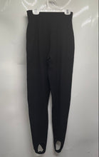 Load image into Gallery viewer, Express Tricot Womens Black Corduroy Elastic Waist Stirrup Ankle Pants Size M