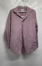 Load image into Gallery viewer, Calvin Klein Mens Purple Plaid Stretch Non-Iron Slim Fit Dress Shirt Size XL