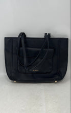 Load image into Gallery viewer, Anne Klein Womens Black Leather Bottom Studs Double Handle Shoulder Bag