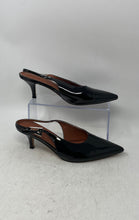 Load image into Gallery viewer, Coutgo Womens Black Kitten Pointed Toe Slingback Heels Size 8.5