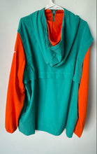 Load image into Gallery viewer, Nike Mens Aqua Orange Miami Dolphins Long Sleeve Quarter-Zip NFL Hoodie Size XXL