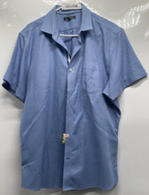 Load image into Gallery viewer, Banana Republic Mens Blue Printed Non-Iron Tailored Fit Button-Up Shirt Size XL