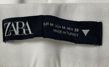 Load image into Gallery viewer, Zara Womens White Flat Front Pockets High-Rise Wide-Leg Dress Pants Size Medium