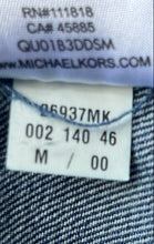 Load image into Gallery viewer, Michael Kors Womens Blue Denim Cotton Long Sleeve Button Front Jacket Size M