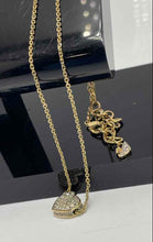 Load image into Gallery viewer, Authentic Swarovski Women's Gold Tone Crystal Accent Heart Necklace