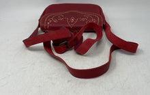 Load image into Gallery viewer, Unbranded Womens Red Leather Embroidered Adjustable Shoulder Strap Crossbody Bag