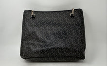 Load image into Gallery viewer, DKNY Womens Black Signature Print Inner Outer Pockets Shoulder Purse
