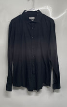Load image into Gallery viewer, Calvin Klein Mens Black Printed Long Sleeve Dress Shirt Size XL