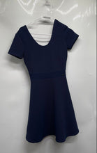 Load image into Gallery viewer, Armani Exchange Womens Blue Round Neck Short Sleeve Pullover A-Line Dress Sz XS