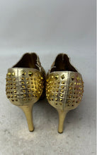 Load image into Gallery viewer, Bongo Womens Gold Tone With Glitter Stiletto Heel Ankle Booties Size 10
