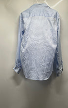 Load image into Gallery viewer, Bugatchi Mens Blue Check Shaped Fit Long Sleeve Button-Up Shirt Size Small