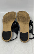 Load image into Gallery viewer, Michael Kors Womens Lolita Black Leather Pom-Pom Thong Sandals Size 7M