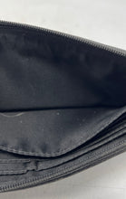Load image into Gallery viewer, Coach Womens Black Brown Signature Print Charm Outer Pocket Wristlet Wallet