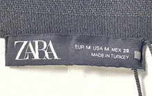Load image into Gallery viewer, Zara Womens White Black Flat Front Slash Pocket Skinny Leg Ankle Pants Size M