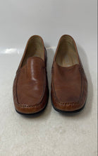 Load image into Gallery viewer, Ecco Mens Brown Leather Moc Toe Slip-On Driving Loafer Shoes Size EUR 41