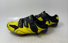 Load image into Gallery viewer, Kescoo Unisex Yellow Black Adjustable Straps 3 Bolt Cycling Shoes Size EUR 41