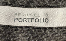 Load image into Gallery viewer, Perry Ellis Portfolio Mens Gray Print Slash Pockets Belt Loops Dress Pant 36x32