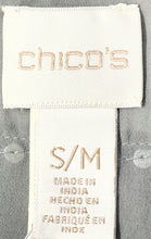 Load image into Gallery viewer, Chico's Womens Gray Sequin Boat Neck Pullover Poncho Blouse Top Size S/M